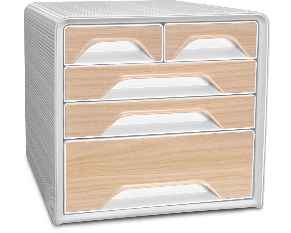 CEP Schubladenbox Smoove Silva 1072131021 5 Schubladen weiss/buche