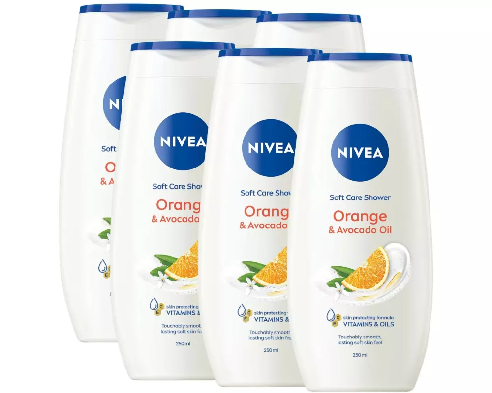 NIVEA Duschgel Care and Orange 6 x 250 ml