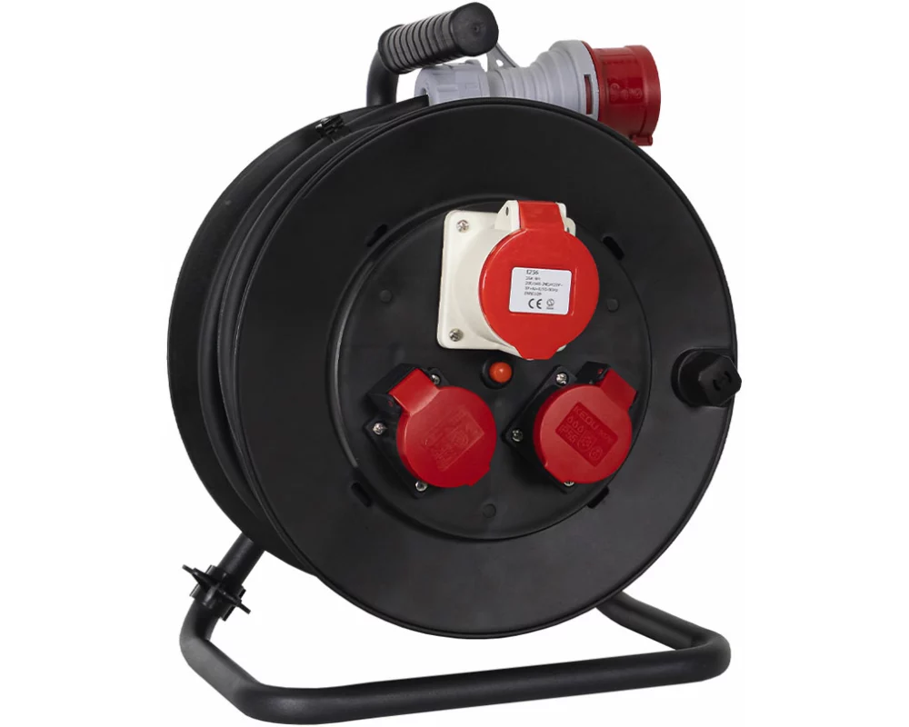 Ekström KR25M Kabelrolle 5x1.5mm2 1x CEE 16A & 2x T25