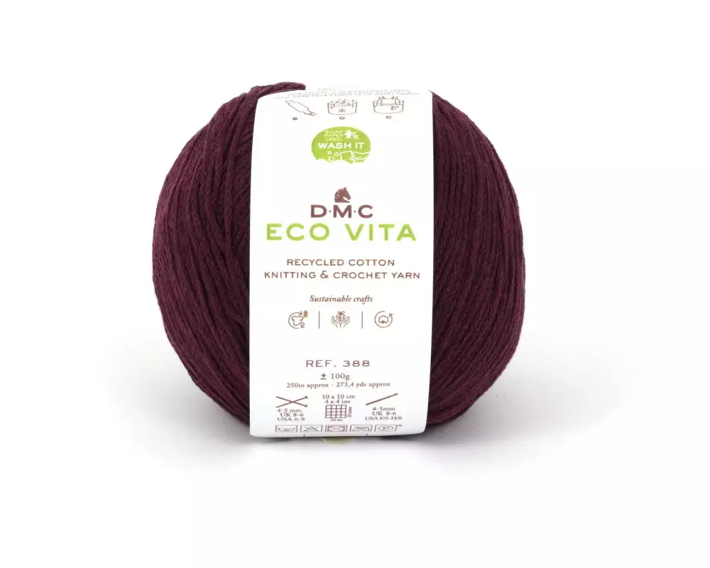 DMC Wolle Eco Vita 100 g, Bordeaux