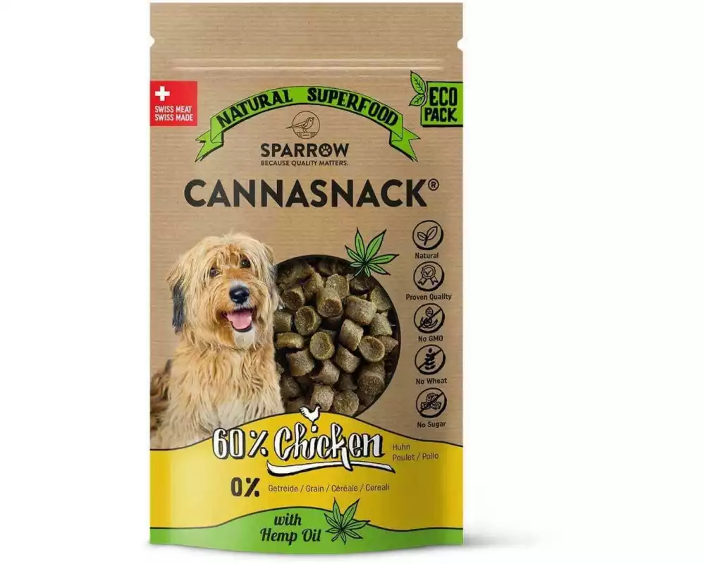 Sparrow Snack CannaSnack mit CBD Huhn, 70 g