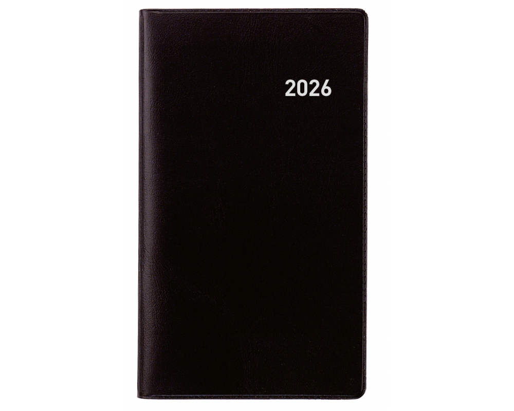 BIELLA Planer Paris 2026 851512020026U 1M/2S schwarz ML 7.5x12.6cm