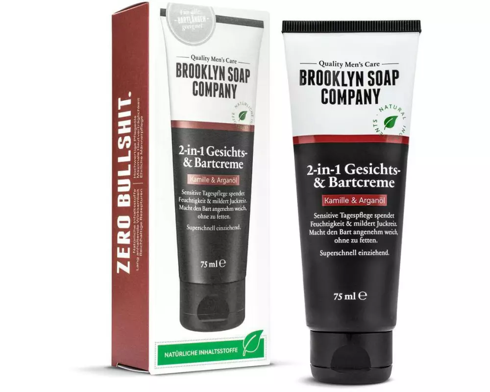 Brooklyn Soap Company Gesichts- und Bartcrème 2in1 75 ml