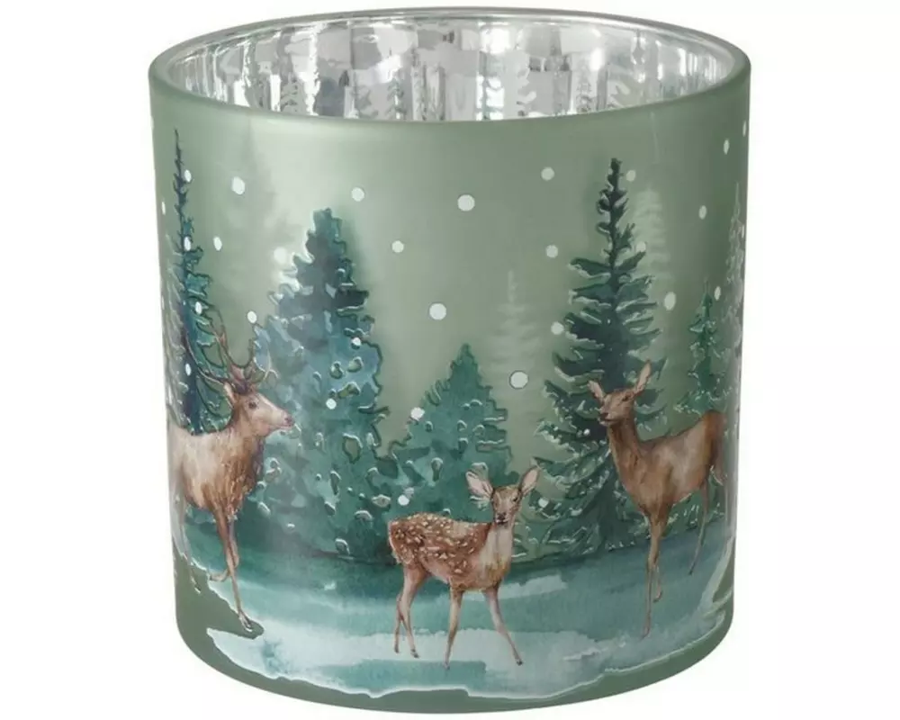 Boltze Weihnachtswindlicht Siona Grün