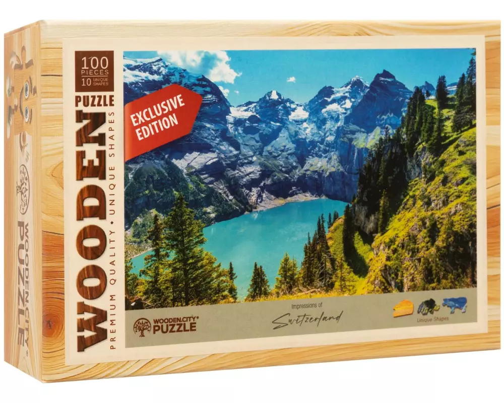 Wooden City Holz-Puzzle Oeschinensee 100 Teile