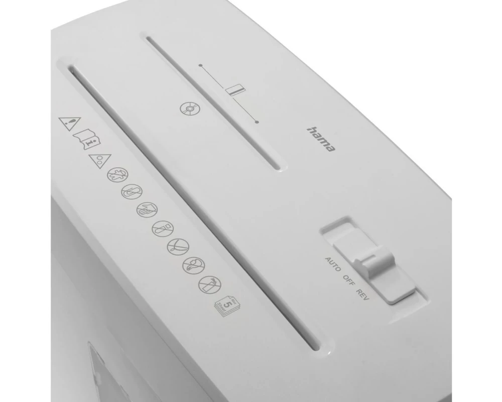 Hama Aktenvernichter Prime M50CD-W P-5, 6 Seiten, Weiss