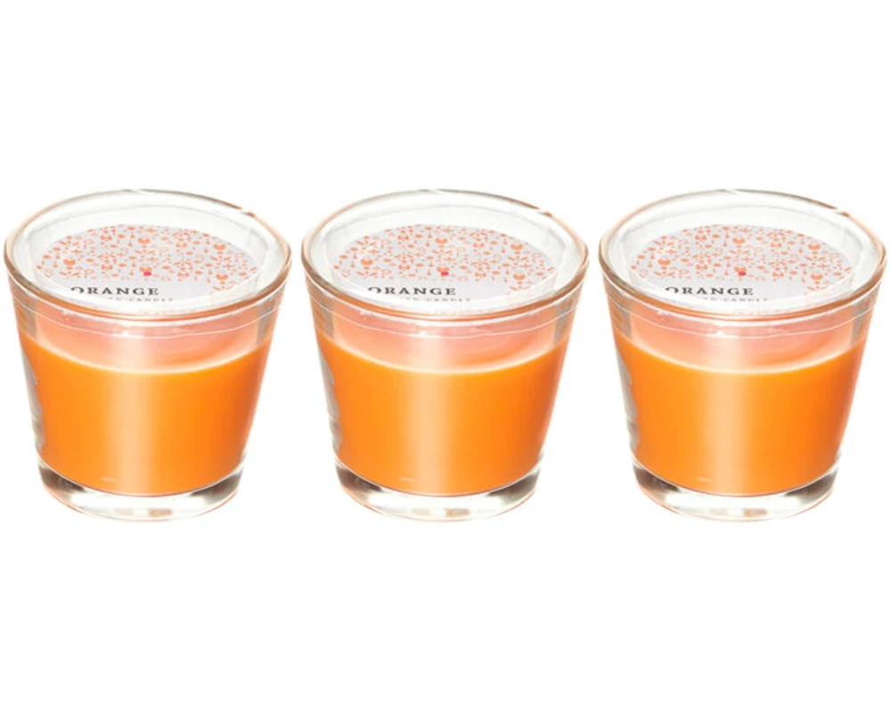balthasar Duftkerze Orange 3 Stück