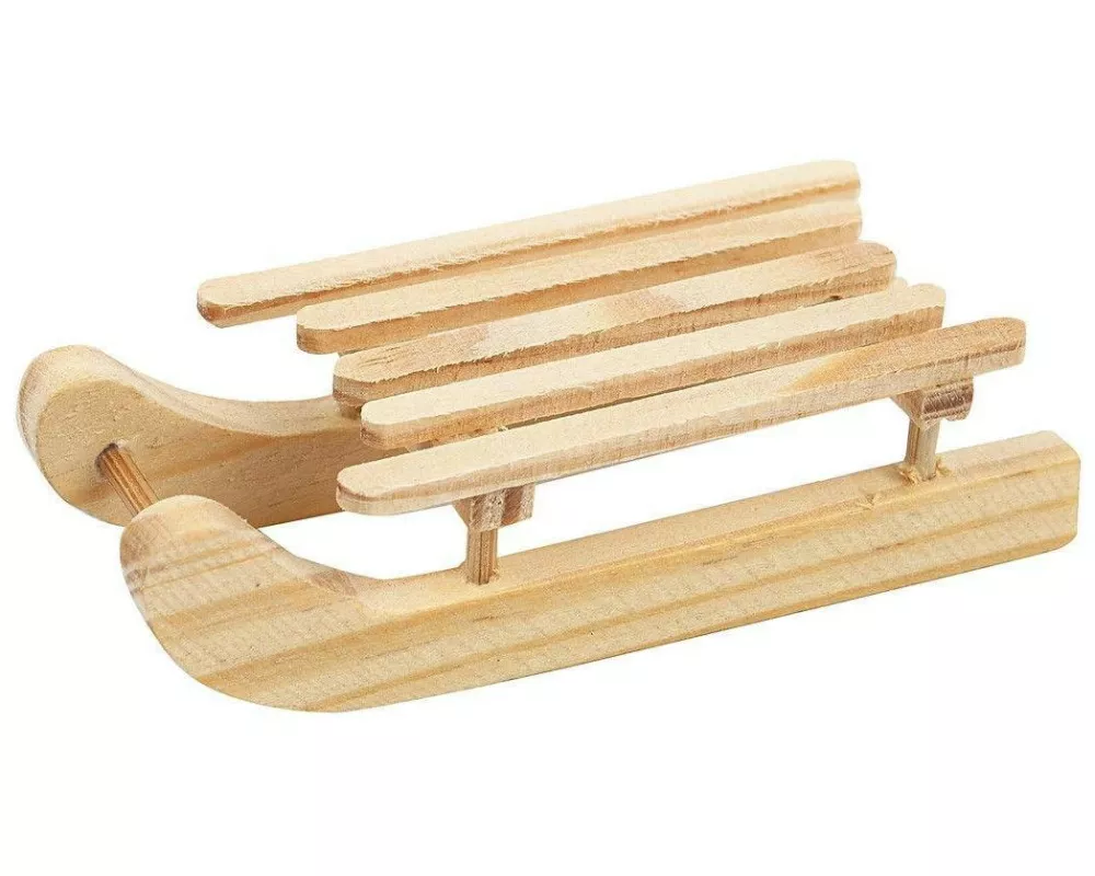 Creativ Company Mini-Figur Schlitten 6.5 x 2.5 cm