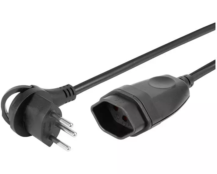 STEFFEN Verlängerungskabel T12/T13, 0.25 m Schwarz