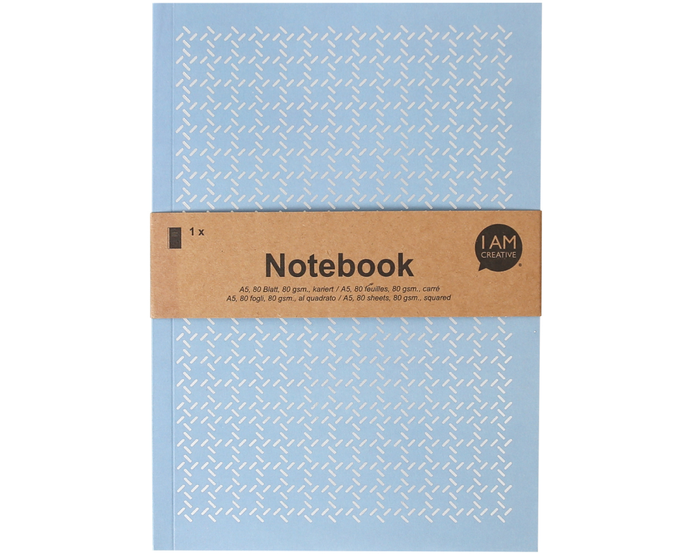 I AM CREATIVE Notizbuch A5 MAA4005.15 blaugrau 80 Seiten