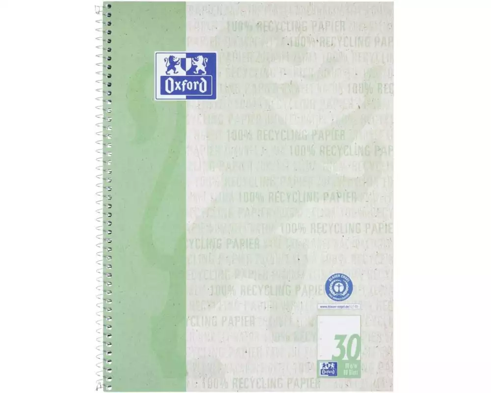 Oxford Notizbuch Collegeblock blanko, A4+, Dunkelgrün