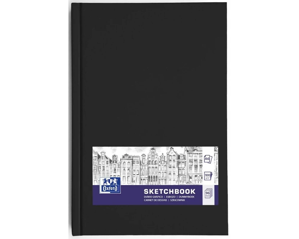Oxford Malbuch Skizzenbuch A6, Schwarz