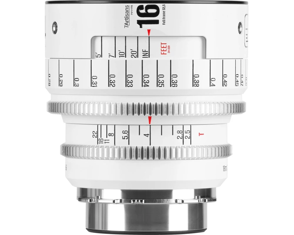 7Artisans Festbrennweite 16mm T/2.5 INFINTE Weiss – Arri PL