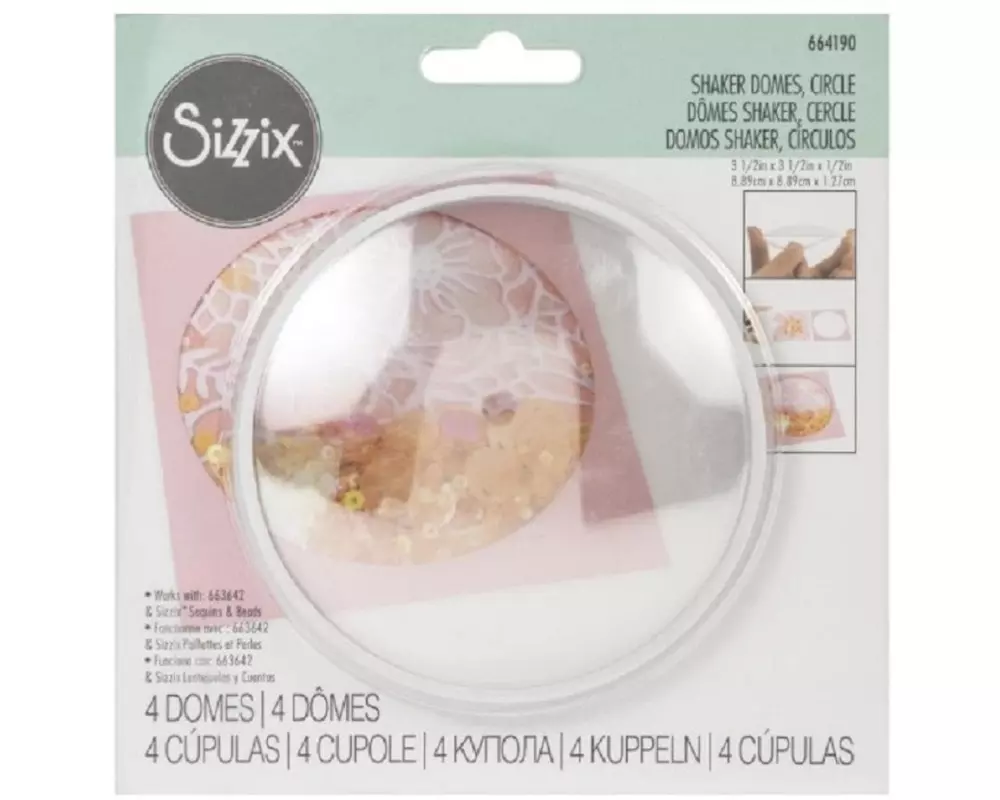Sizzix Schüttelkuppel 3D Kreis, 4 Stück