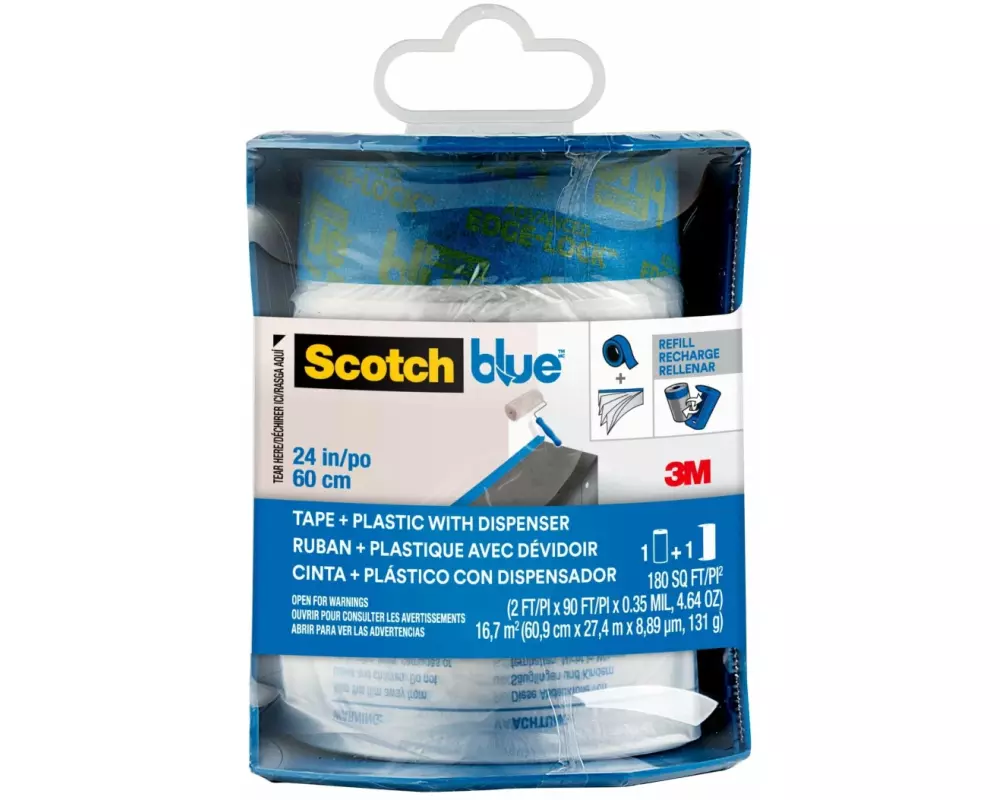 3M Abroller ScotchBlue 2093 600 mm x 27.4 m, Klar