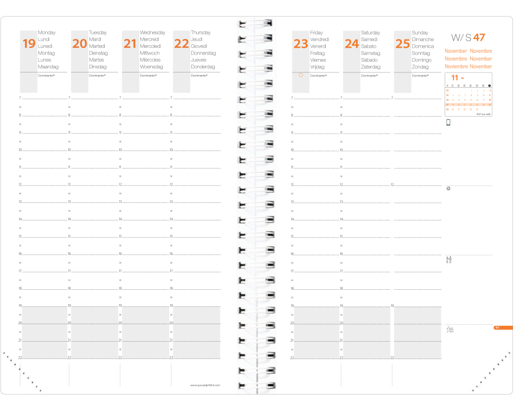 QUO-VADIS Ersatz Time&Life 2026 539127Q 1W/2S Pocket ML 10x15cm