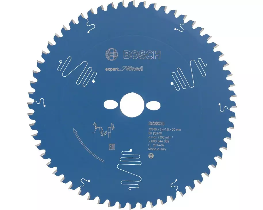 Bosch Professional Kreissägeblatt Expert for Wood, 260 x 30 x 2.4 mm, Z 60