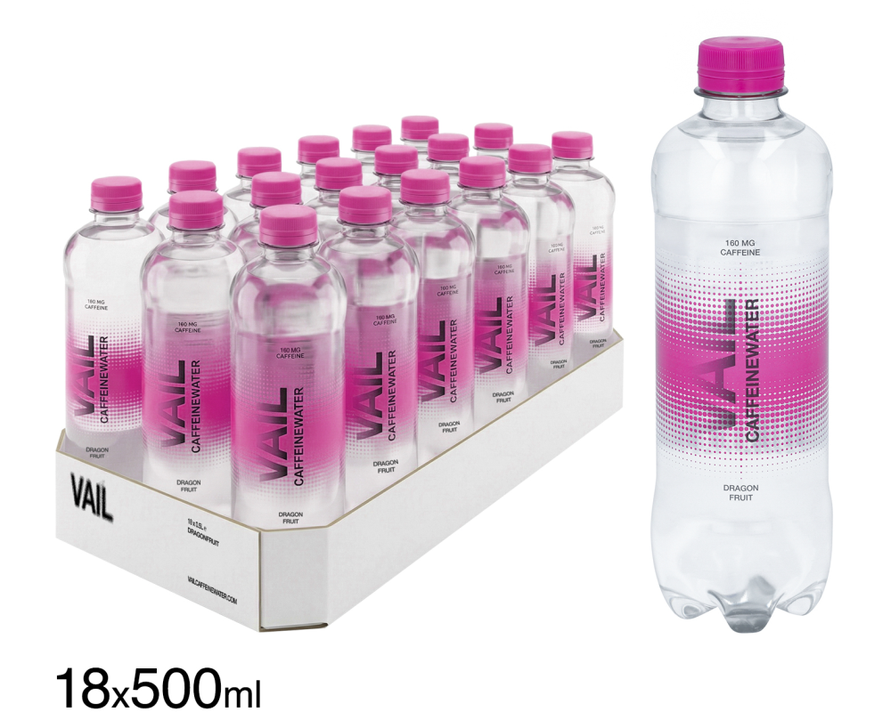 VAIL Caffeinewater Drachenfrucht 1000 50cl, 18 Stk.