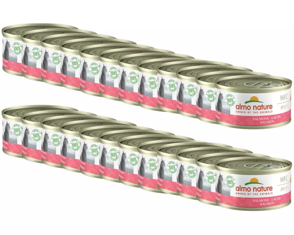 Almo Nature Nassfutter HFC Jelly Lachs, 24 x 70 g