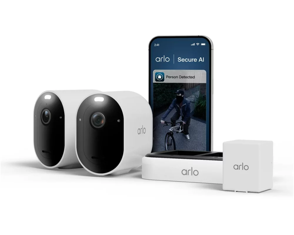 Arlo Überwachungsset Pro 6 2K 2er Set Weiss