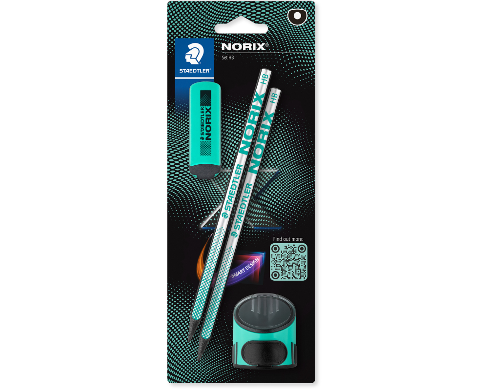 STAEDTLER Bleistift NORIX HB 181-HBBK2 inkl. Spitzer,Radierer 2 Stück