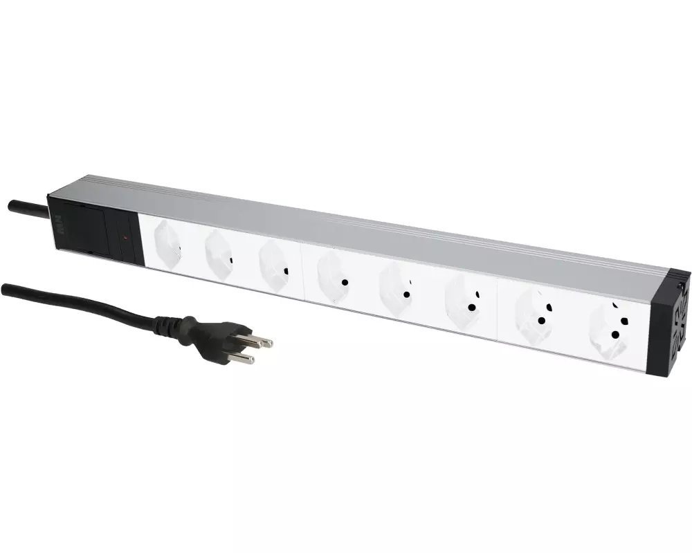 Max Hauri 19" PDU 8x T13, 1HE Weiss