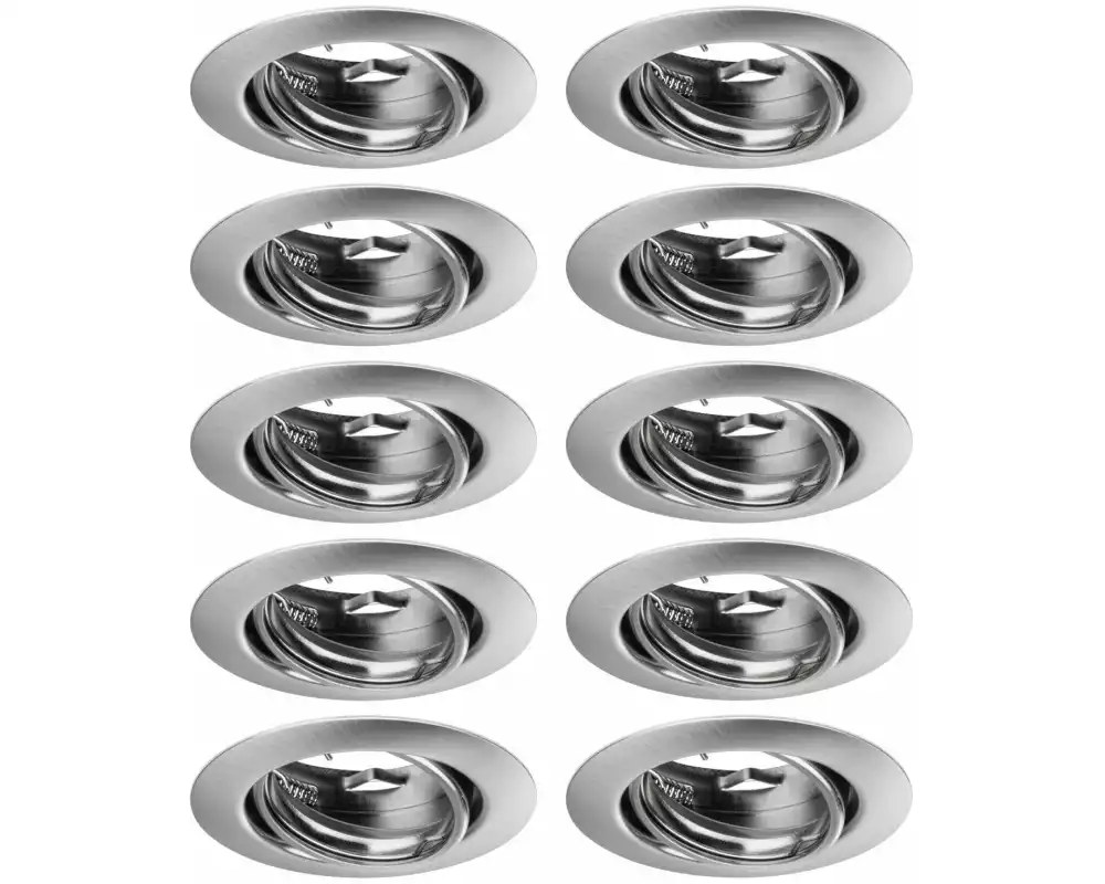 Paulmann Einbauspot LED Base Basisset, GU10, 10 x 10W, Eisen