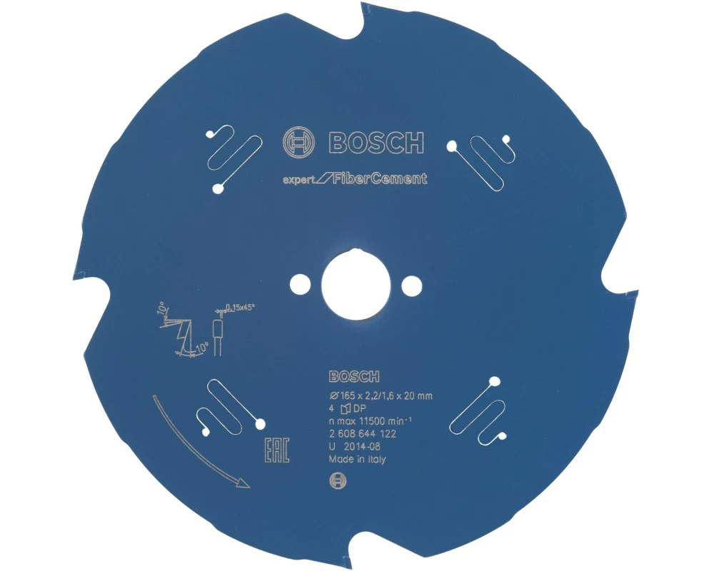 Bosch Professional Kreissägeblatt Expert Fibre Cement, 165 x 20 x 2.2 mm, Z 4