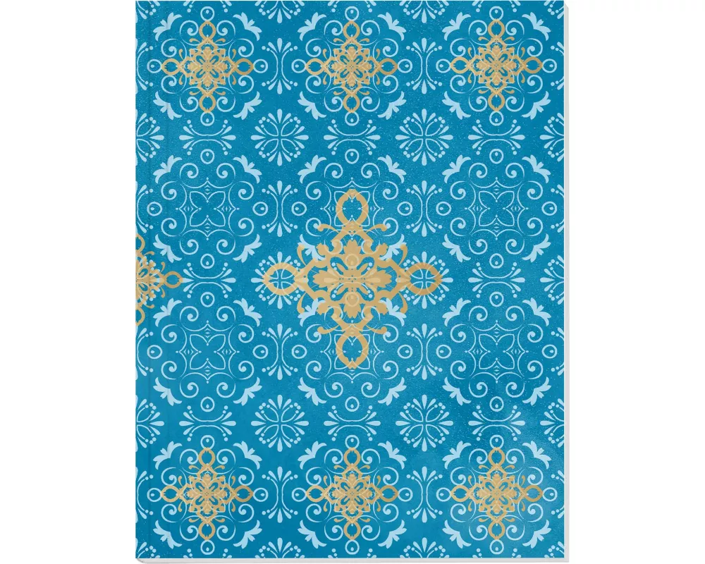 Der Zauber Indiens Großes Notizheft (A5) Motiv Blaues Ornament