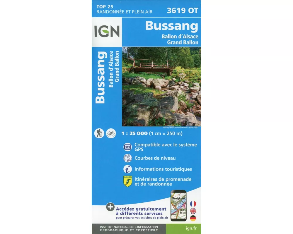 Bussang.Ballon D'Alsace.Le Grand Ballon 1:25 000