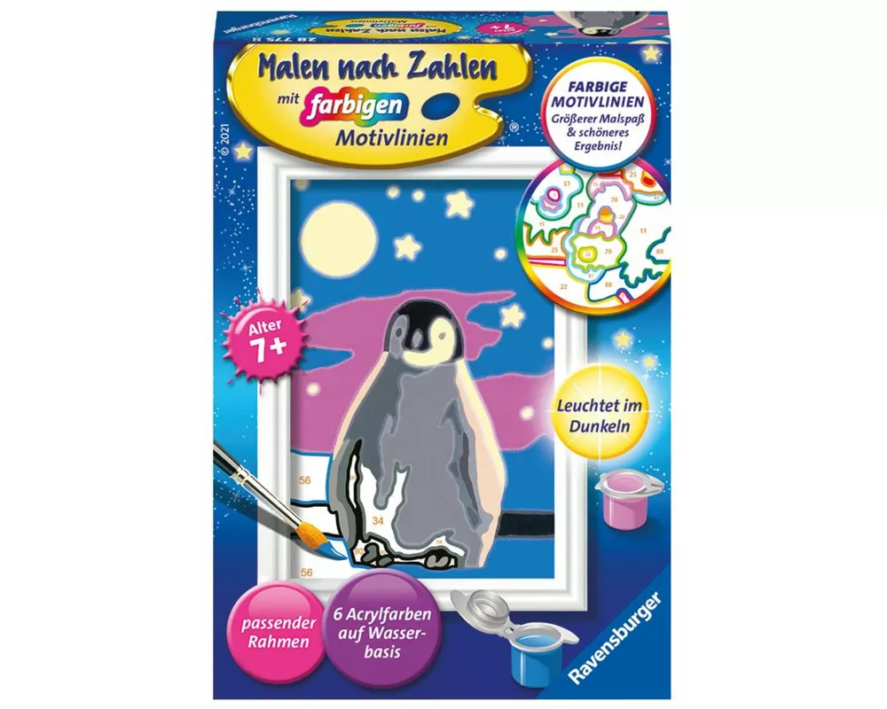 CreArt, Malen nach Zahlen Kinder - Kleiner Pinguin