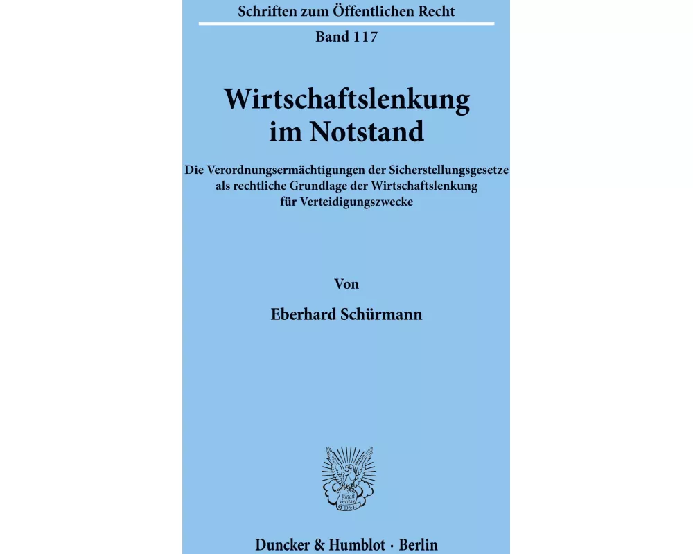 Wirtschaftslenkung im Notstand