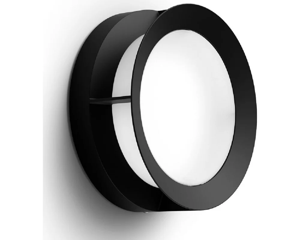 Philips Wandleuchte Actea, 12 W, 1200 lm, 2700 K, Schwarz