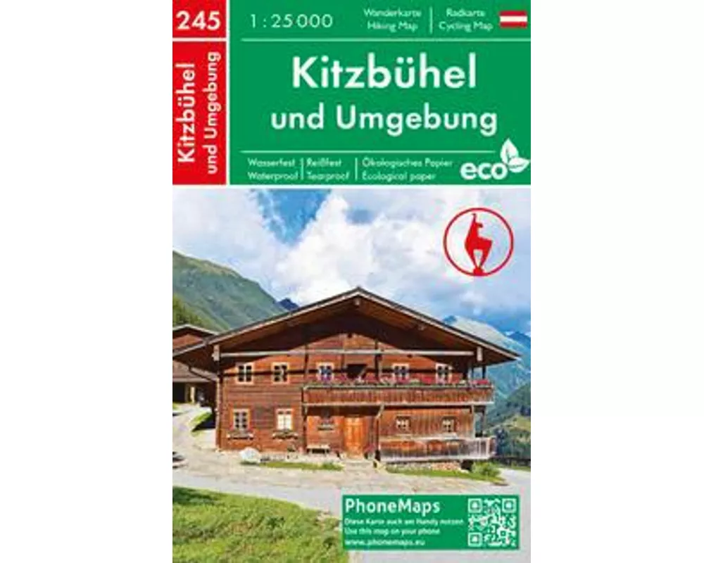 Kitzbühel und Umgebung, Wander - Radkarte 1 : 25 000