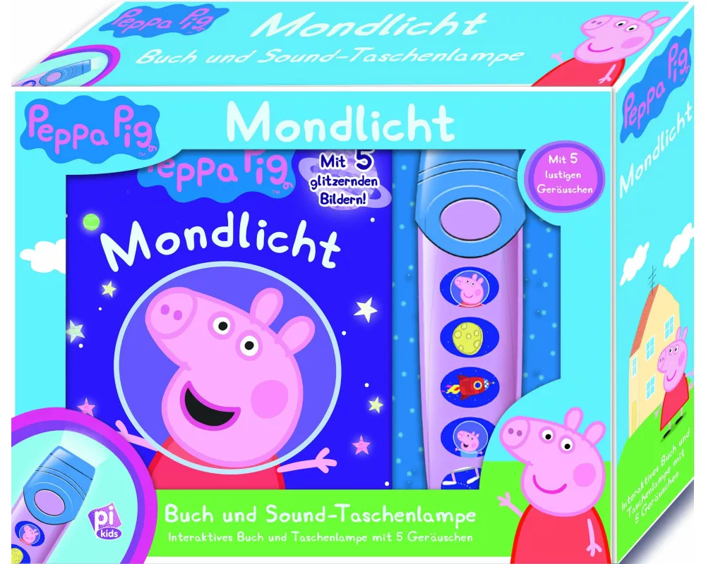 Peppa Pig - Pop-Up-Buch mit Taschenlampe - Bilderbuch mit 5 lustigen Geräuschen
