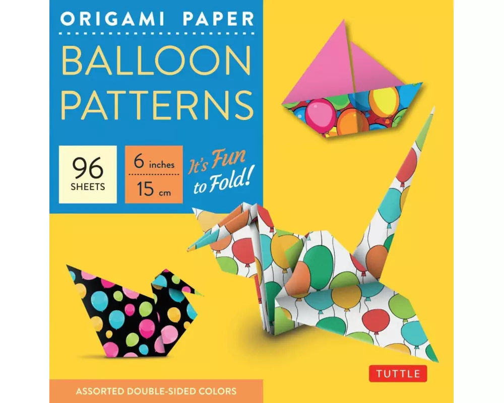 Origami Paper Balloon Patterns 96 Sheets 6" (15 cm)
