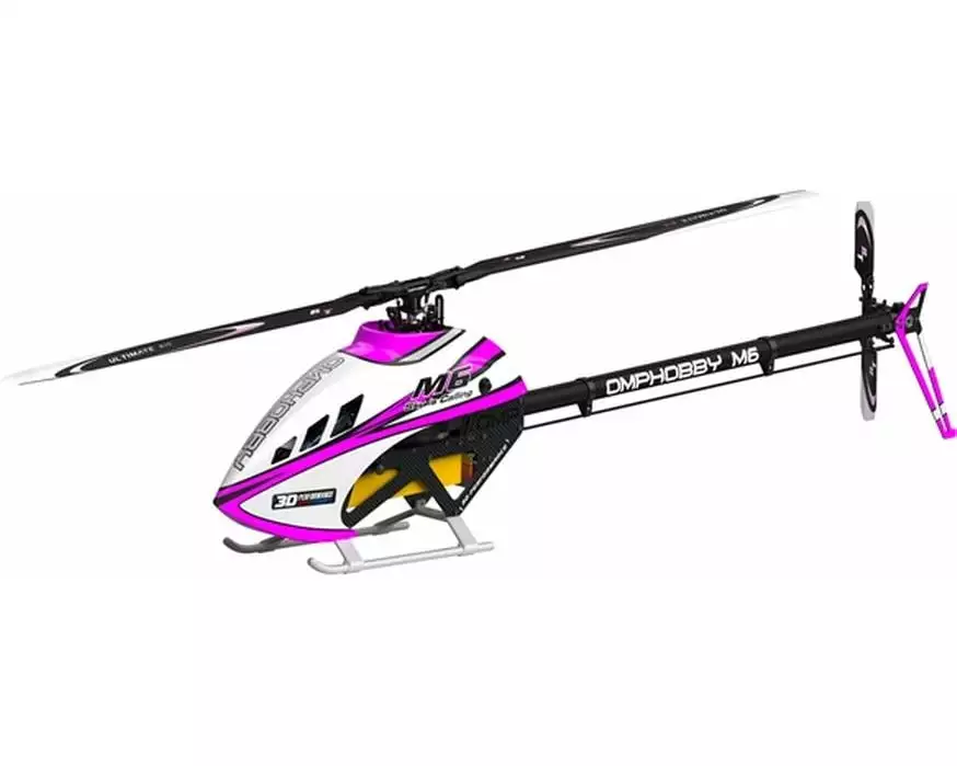 OMPHobby Helikopter M6 Nebula-Pink Bausatz und Rotorblätter