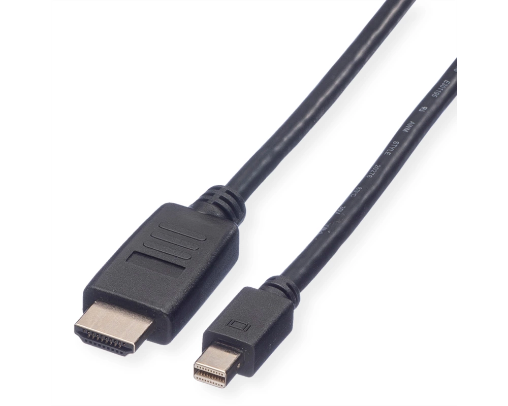 VALUE Mini DisplayPort Kabel, Mini DP-HDTV, ST/ST, schwarz, 1 m
