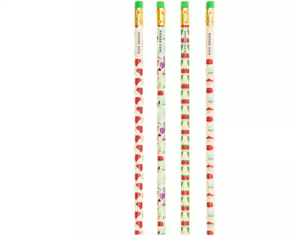 Rico Design Bleistift Shroom 4 Stück, HB