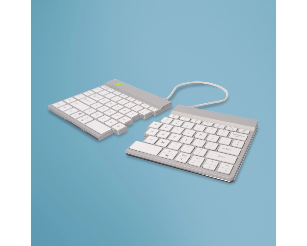 R-Go Tools RGOSBUSWLWH Tastatur Büro Bluetooth QWERTY Nordisch Weiß