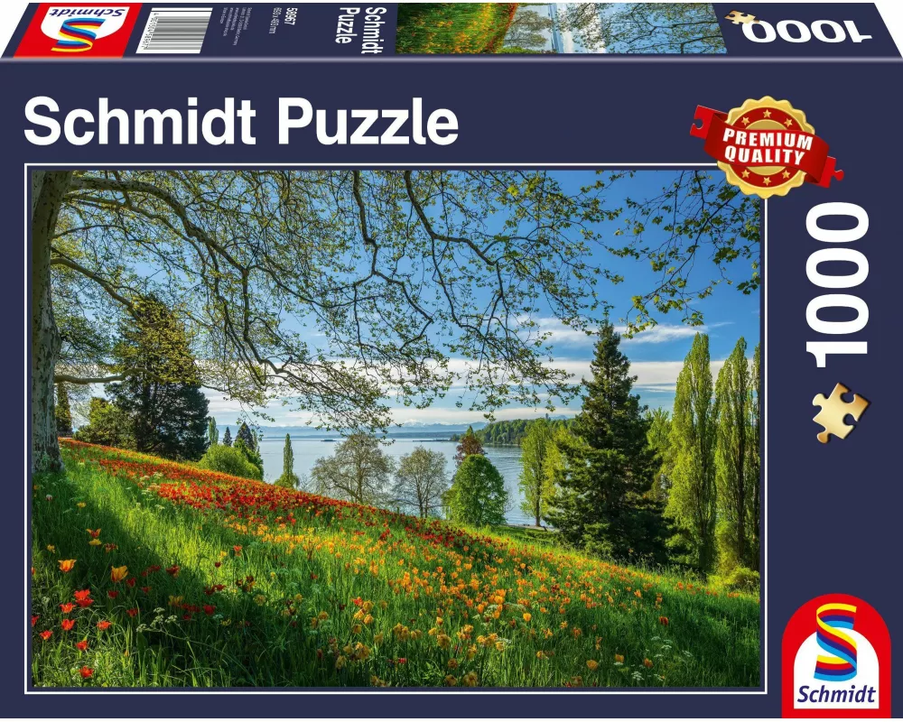 Frühlingsallee zur Tulpenblüte, Insel Mainau Puzzle 1.000 Teile - NEU