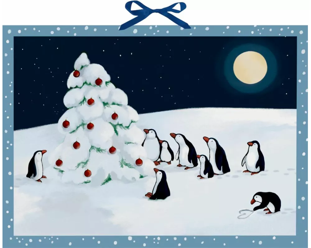 Wand-Adventskalender – Pinguin-Weihnacht