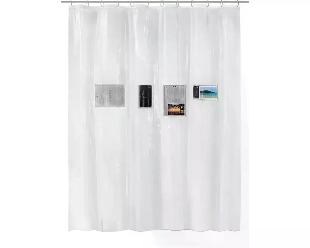 Kleine Wolke Duschvorhang Pocket 180 x 200 cm, Transparent