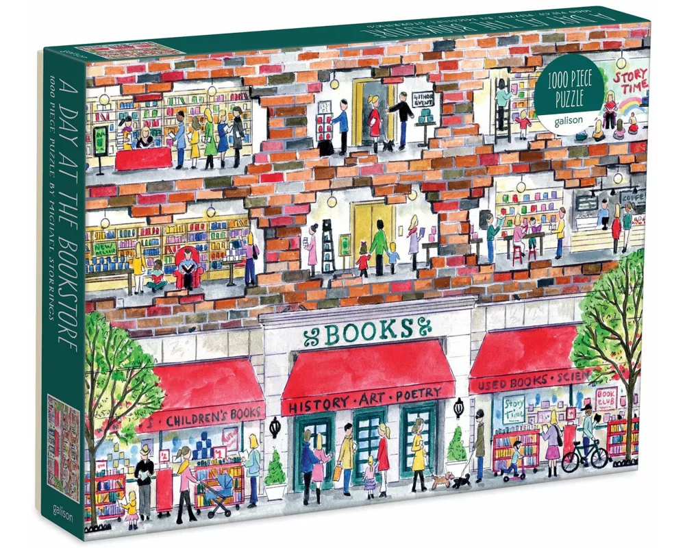 Michael Storrings A Day at the Bookstore 1000 Piece Puzzle
