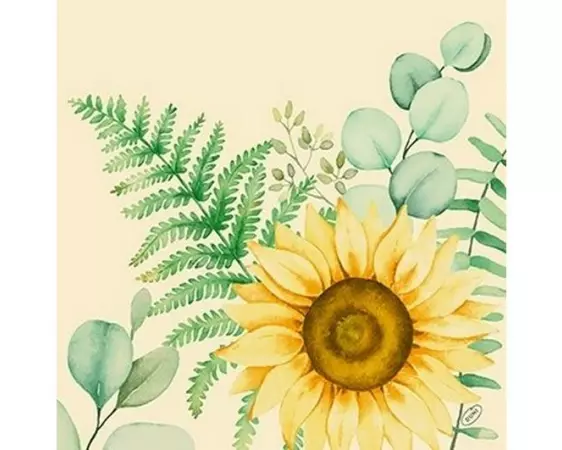 Duni Papierservietten Sunflower dreams 40 cm x 40 cm, 60 Stück