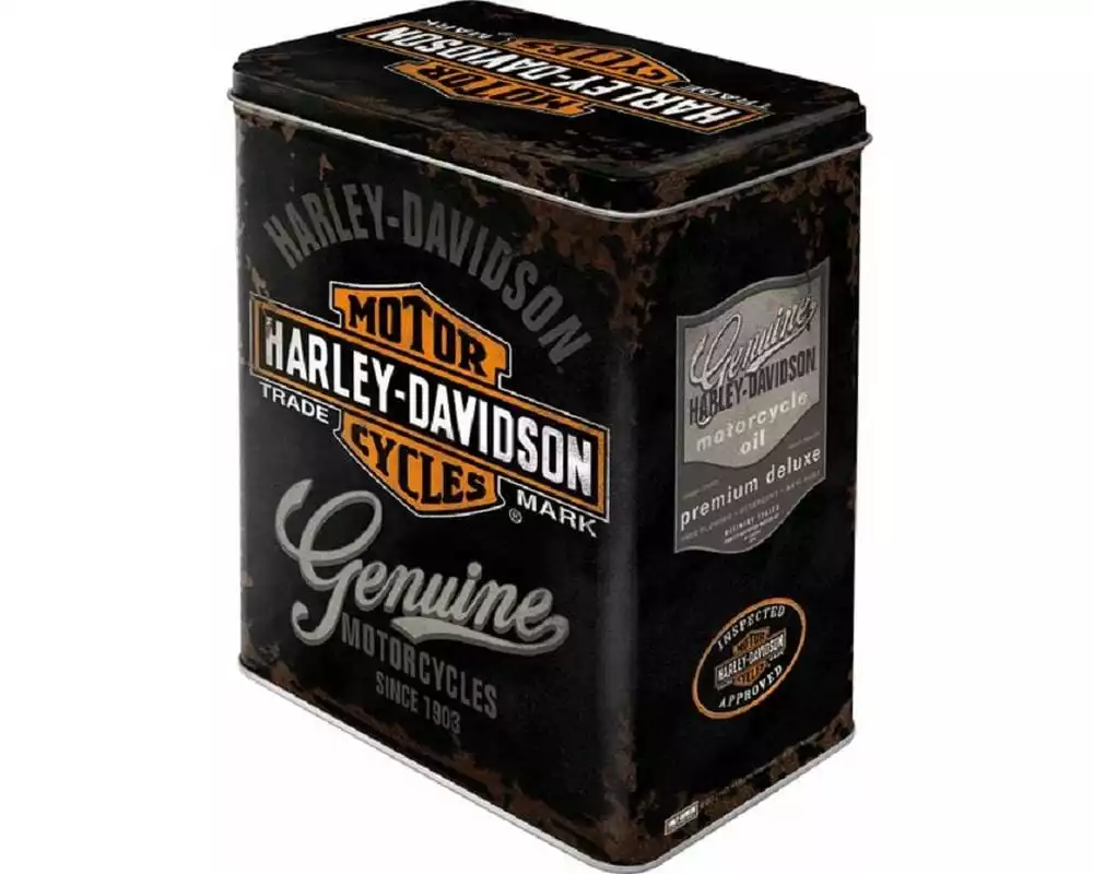 Nostalgic Art Vorratsdose Harley Davidson 3 l, Orange/Schwarz/Weiss