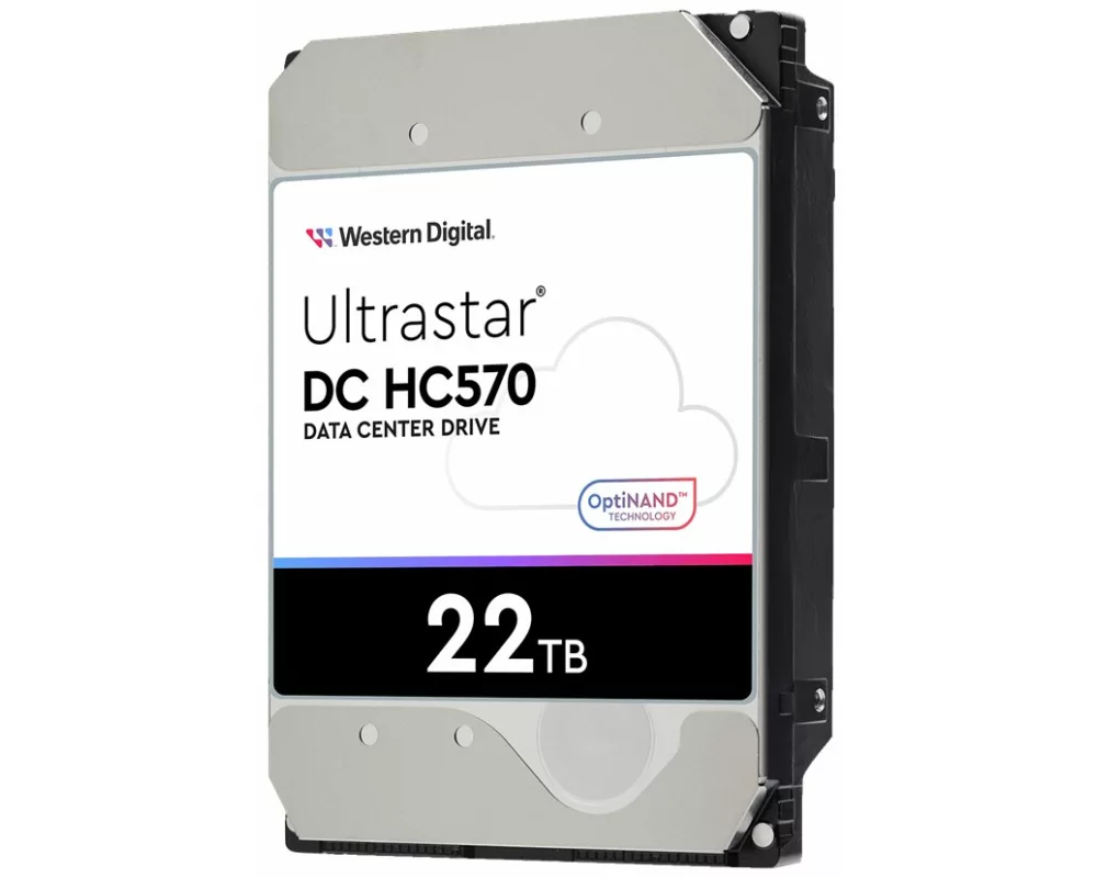 Western Digital Ultrastar, DC, HC570, 3.5inch, 26.1MM, 22TB, 512MB, 7200RPM, SATA, ULTRA, 512E, TCG, NP3