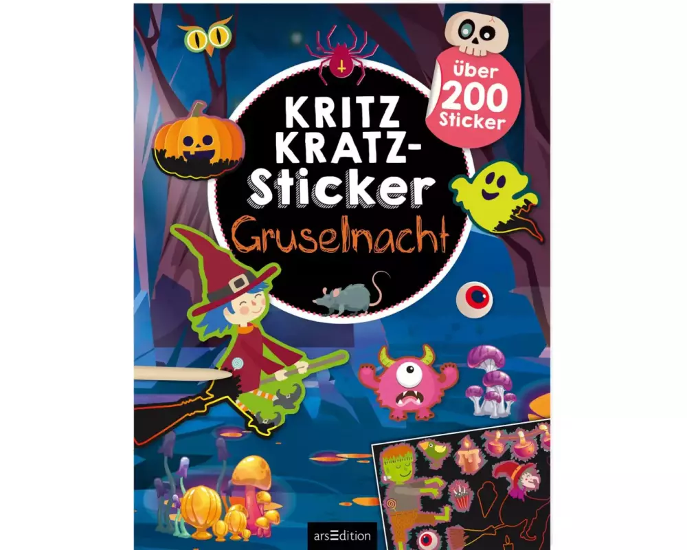 Kritzkratz-Sticker – Gruselnacht