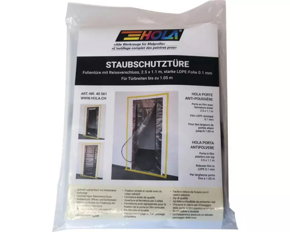HOLA Staubschutztüre LDPE-Folie 2.5 x 1.1 m