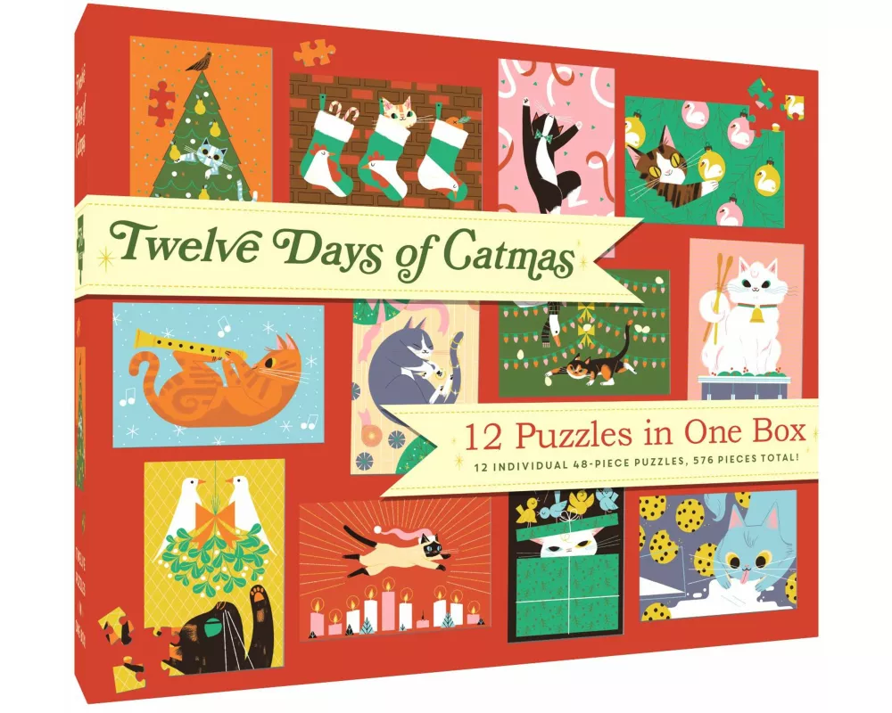 12 Puzzles in One Box: Twelve Days of Catmas